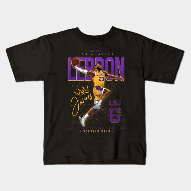 Lebron James Kids T-Shirt by ActiveNerd